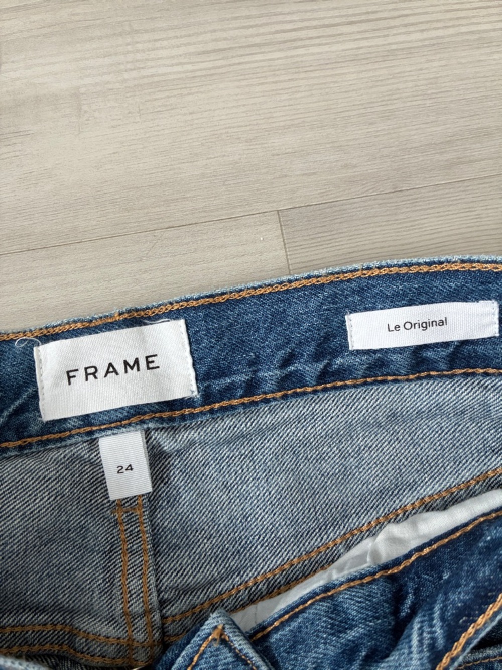 Frame Size 24 Denim Side Pocket Le Original Cargo Jean - Picture 8 of 10